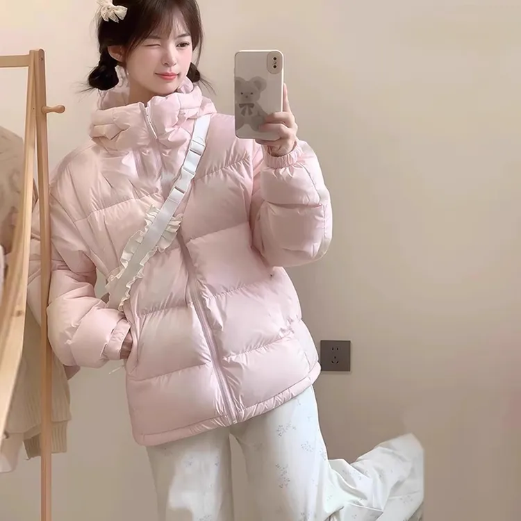 超好看冬季羽绒棉服女短款外套2025新款小个子学生韩系棉衣棉袄冬