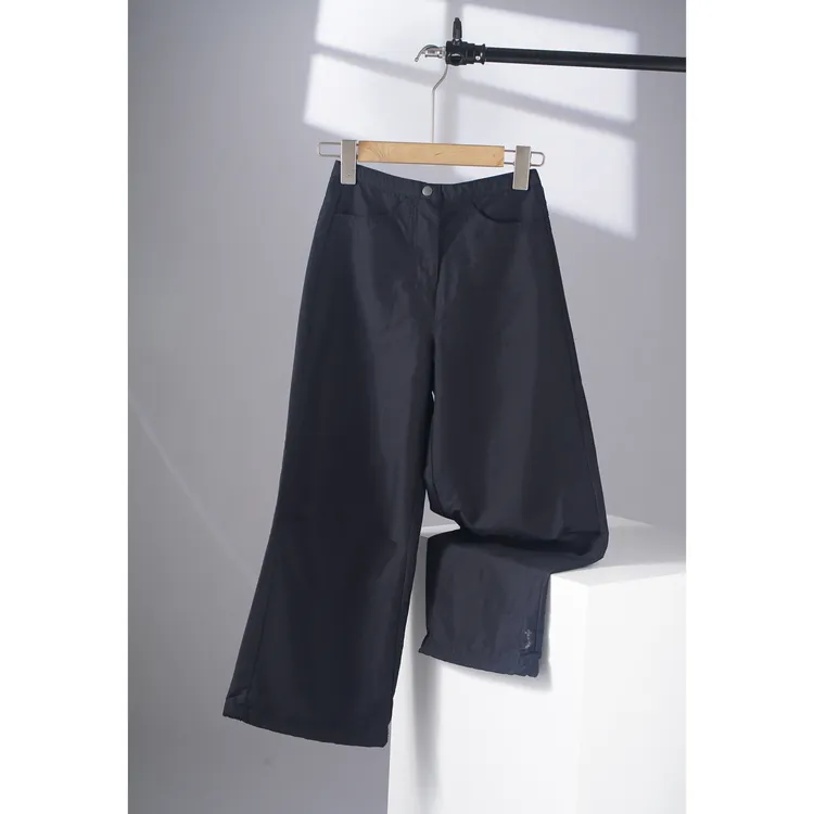 6595【速干透气】法国知名运动品牌 阔腿系扣无弹休闲长裤 DO67G