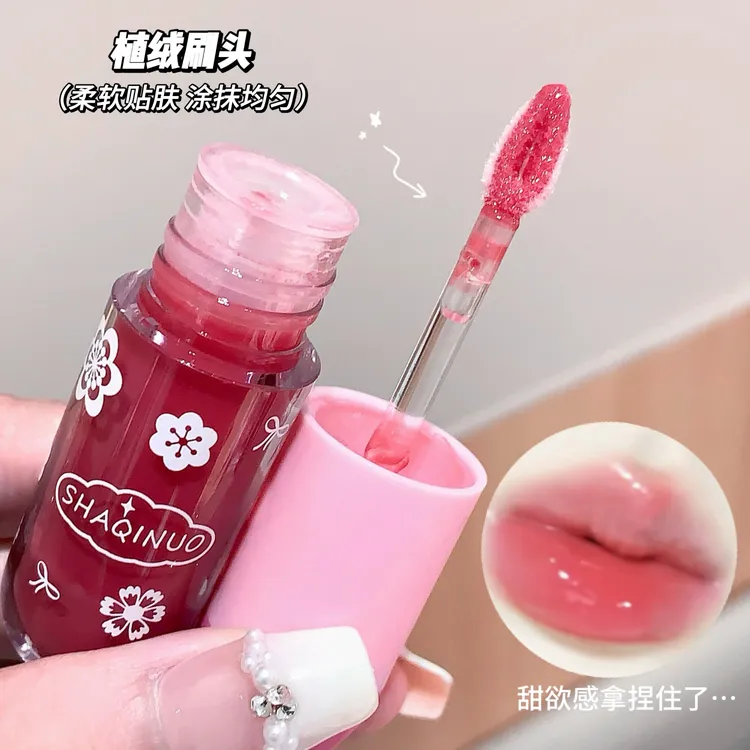 水光镜面唇釉唇蜜口红不掉色不沾杯学生低饱和伪素颜显白显嫩