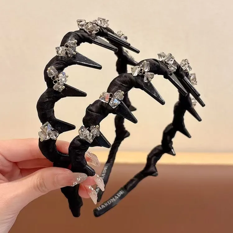 【Muusu】新款高颅顶时尚波浪带齿发箍气质百搭发箍头饰