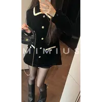 【mimius】U 赫本复古丝绒收腰气质小香外套 汉服G12094