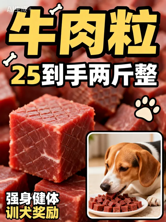 狗狗零食 牛肉粒 训犬奖励 强身健体 宠物零食