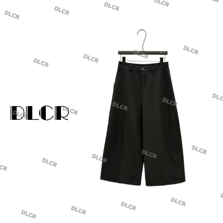 DLCR【大琳】2025冬款上新时尚休闲百搭设计师高腰八分裤