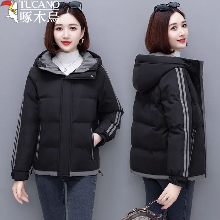 TUCANO/啄木鳥秋冬新款女时尚休闲外套百搭棉衣连帽保暖棉服棉袄