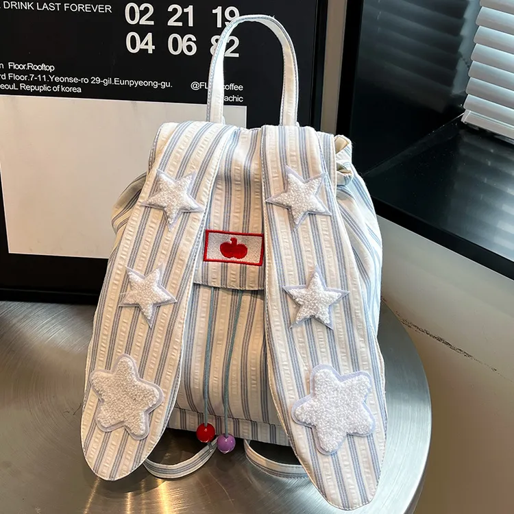 2025夏季新款可爱兔耳包包大容量双肩包通勤背包高颜值包包女书包