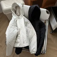 秋冬新雪丽简约保暖棉服 短款连帽棉衣外套