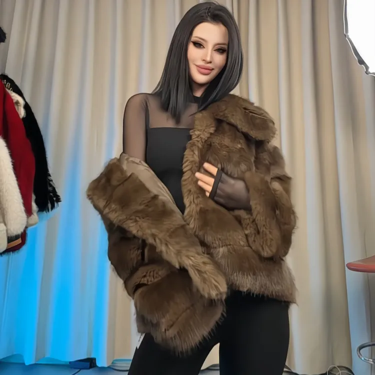 TAFRE冬季设计款气质短外套روس نوركا