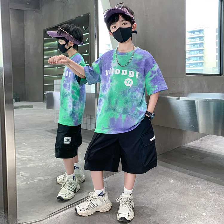 儿童装男童夏装短袖套装2025新款中大童夏季运动夏款酷帅气时髦潮