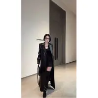 LYXJ【布鲁姆斯】油蜡皮大衣2025秋新气质显瘦皮风衣（带腰带）12601