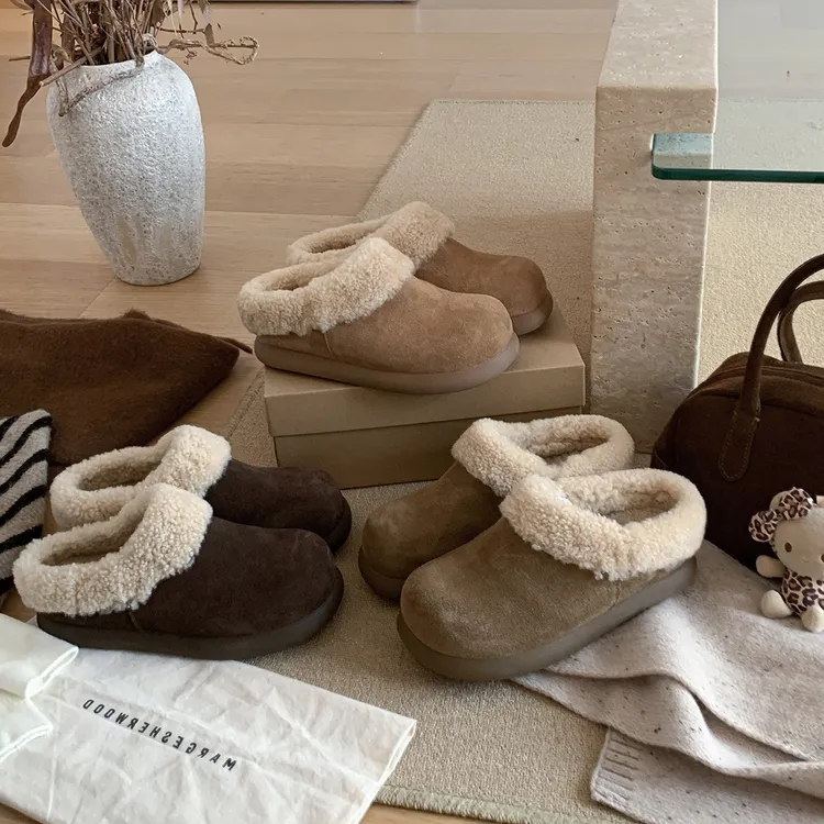 时尚加绒保暖防滑百搭冬季外穿加厚羊