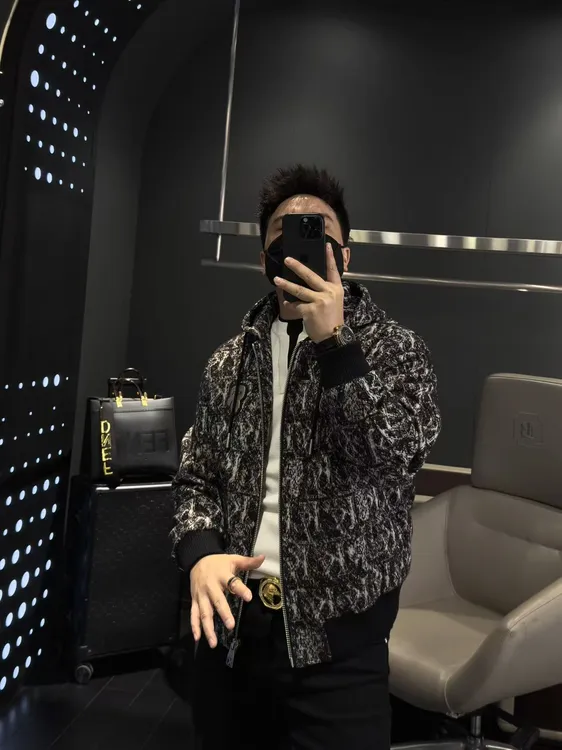 【马哥严选】潮流休闲潮牌男士连帽夹克白鹅绒高级外套2025秋冬新款