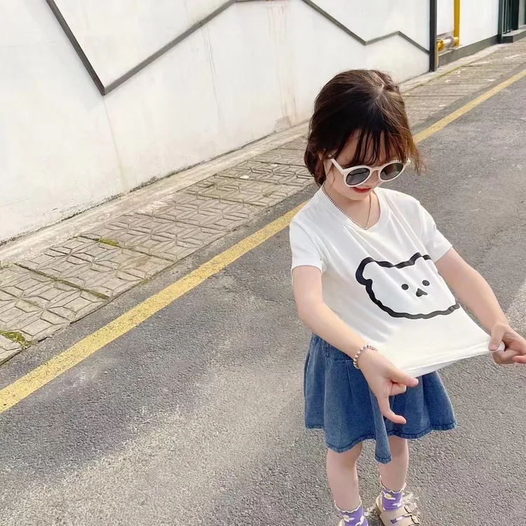 戴维贝拉【断码】新款恤夏季女童短袖恤韩版休闲男童上衣童装