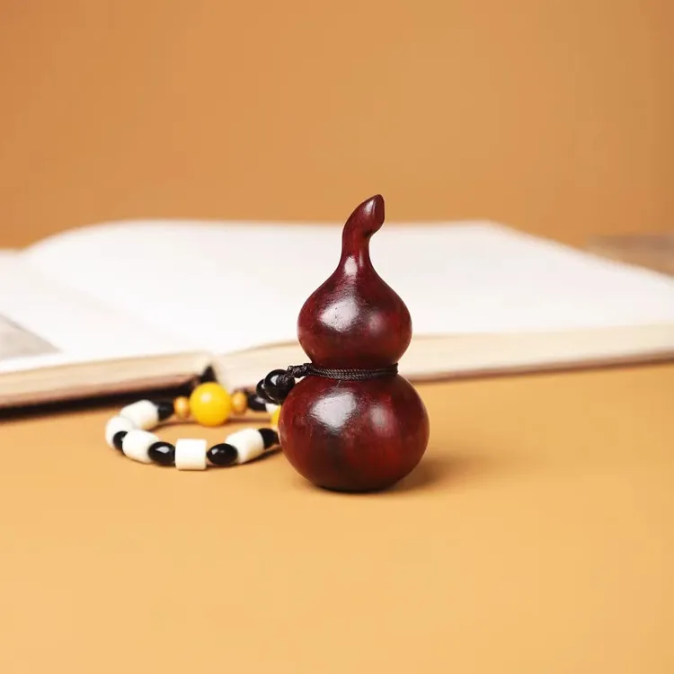 正宗非洲紫檀葫芦把玩手把件檀木随身文玩盘玩木雕包浆休闲解压