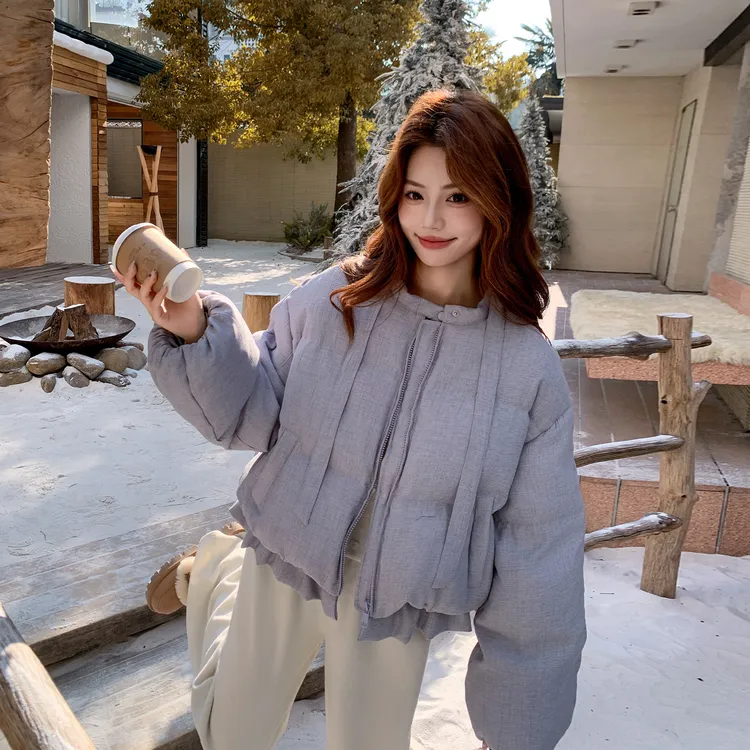 紫色小个子超好看短款羽绒服女2025冬季温柔风减龄保暖白鸭绒外套