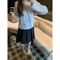 A432-「十分钟课间」学院风格子裙秋季半身裙女高腰百褶裙半裙