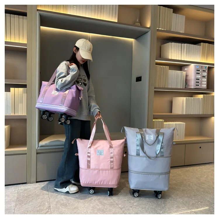 万向轮旅行包轻便携行李袋收纳包待产包干湿分离旅行袋健身瑜伽包