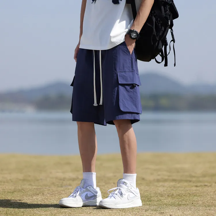 2025夏季新款速干清凉透工装大口袋休闲运动短裤机能M-8XL
