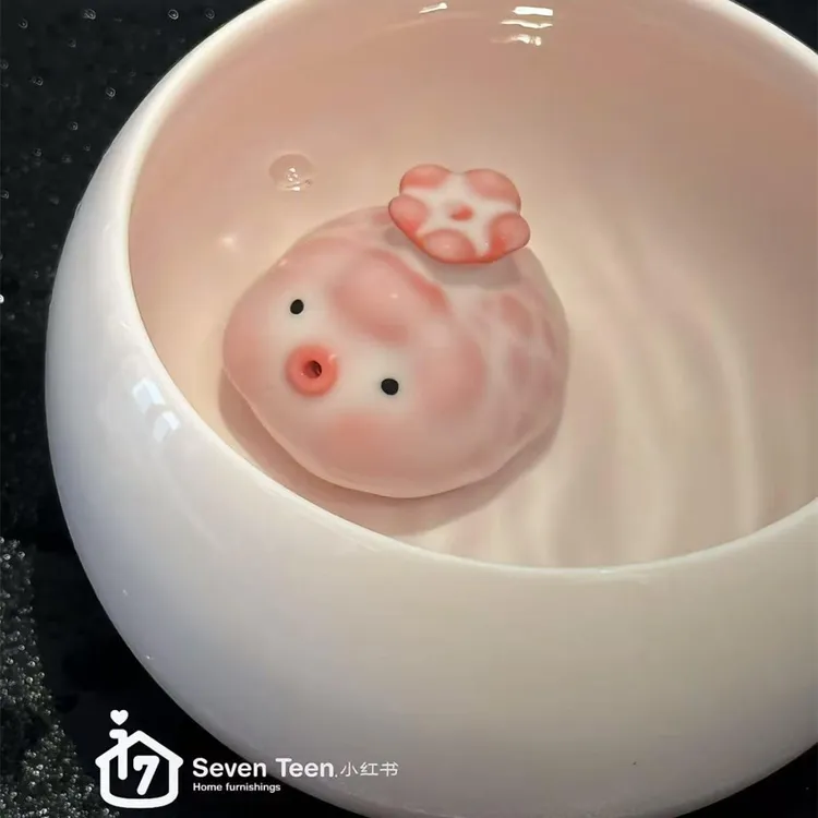 小鱼吐泡泡茶摆件茶桌茶艺茶玩陶瓷迷你可爱创意小清新送闺蜜礼物