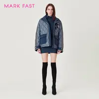 MARKFAST秀场同款设计师品牌拼布羽绒服情侣款M1CHU98580