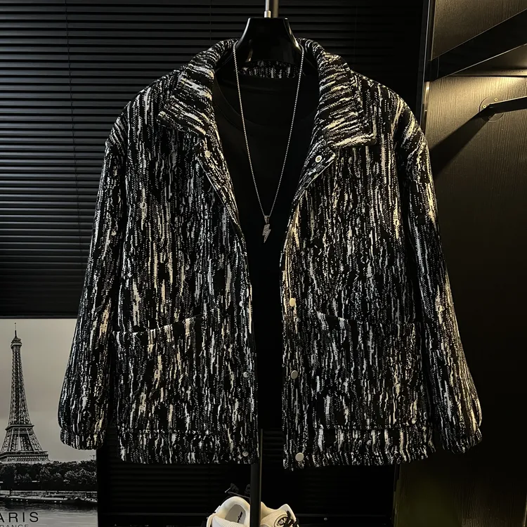 潇潇-冬季外套男加绒加厚2025新款韩版宽松潮流保暖男士呢子休闲