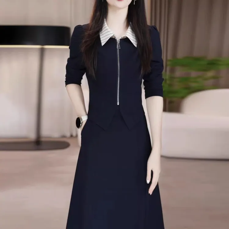 连衣裙2025新款女春秋十三行今年流行爆款高档长袖气质轻奢高级感