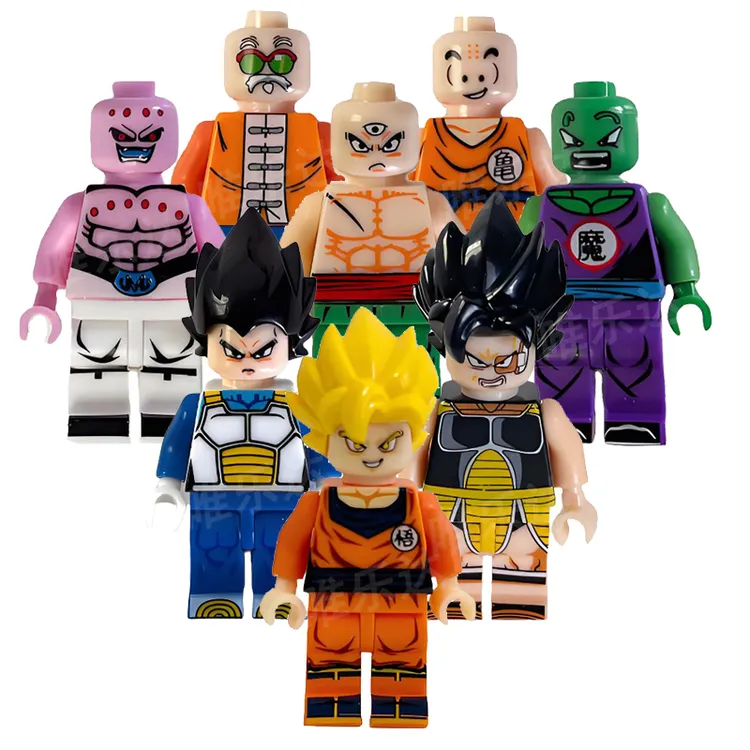 新款国产积木龙珠系列人仔孙悟空贝吉塔赛亚人男孩益智拼装玩具