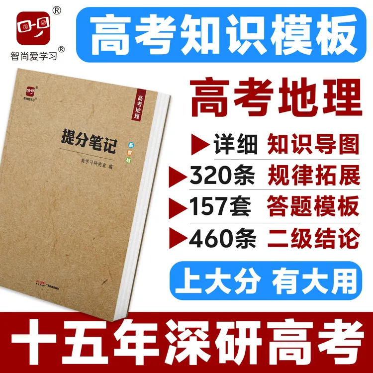 智尚爱学习2026高考提分笔记高考地理高中地理答题模板二级结论