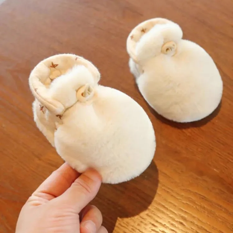 婴儿鞋子0-6个月男女婴幼儿夹棉保暖棉鞋袜套-新生儿宝宝宝宝棉鞋