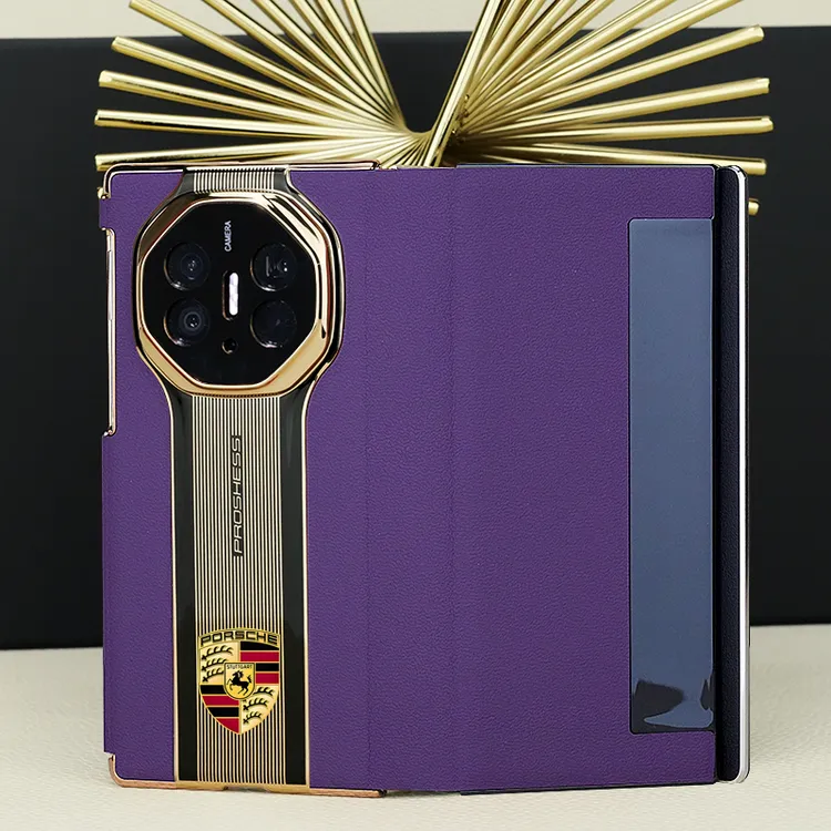 适用华为mateXTs三折叠手机壳翻盖真皮mateXT全包防摔商务保护套