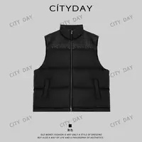 CityDay【楠哥】皮绒交织·绵羊皮手工编织绗缝老钱羽绒马甲 8556
