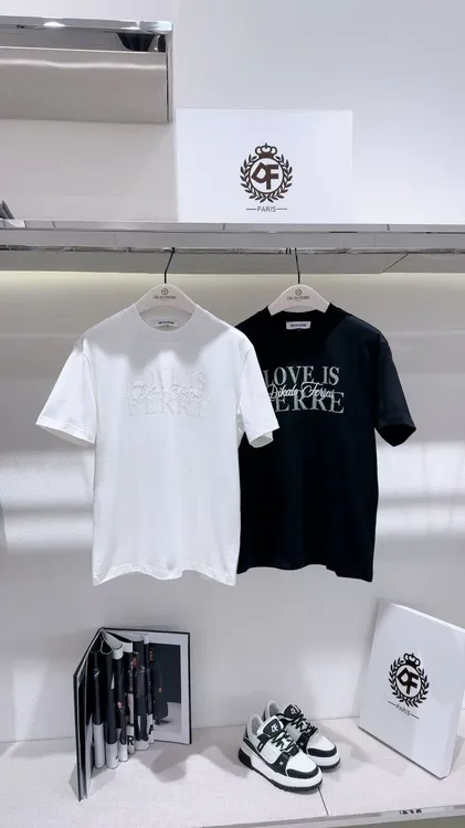 正品迪卡里奥费雷秋冬新品爆款男生高级感轻奢痞帅工艺秋冬短袖