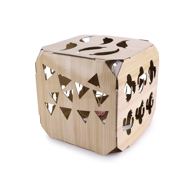 猫抓板一体猫窝纸箱别墅瓦楞纸耐磨耐抓纸箱躲避猫屋磨爪玩具