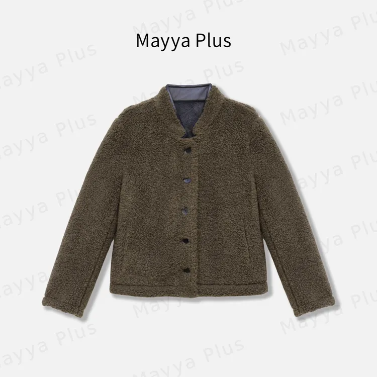 【雨后松林】Mayya Plus麦芽定制气质显瘦流光风保暖女外套32537353