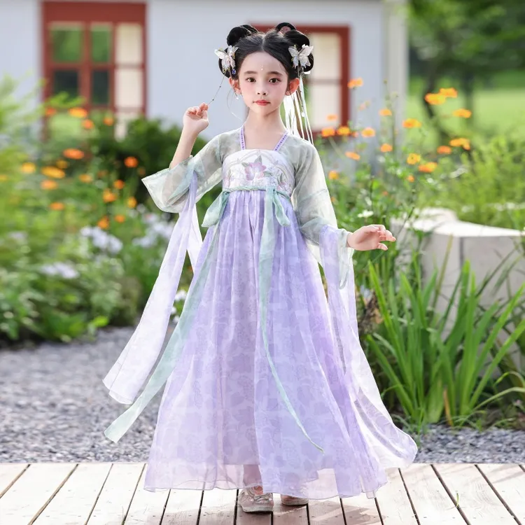汉服女童连衣裙2025新款儿童国风襦裙小女孩古风超仙公主裙夏秋款