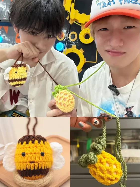 十个勤天同款手工编织毛线挂脖立夏蛋兜成品耳机包