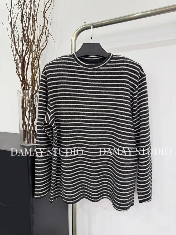 DAMAY推选条纹简约时尚百搭小众设计上衣