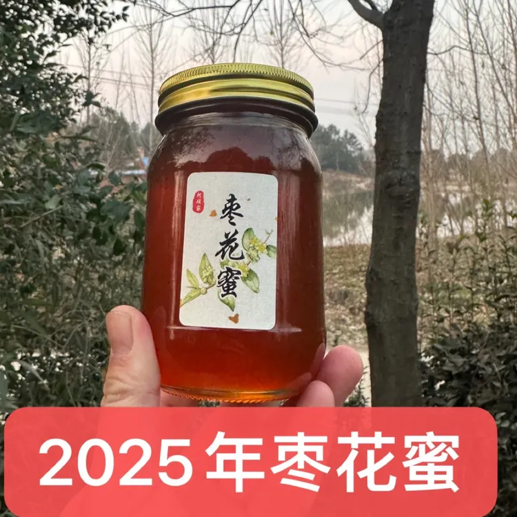 阿硕家 2025枣花蜂蜜 大枣蜜 野生红枣蜜。玻璃瓶 对睡眠好 气血好