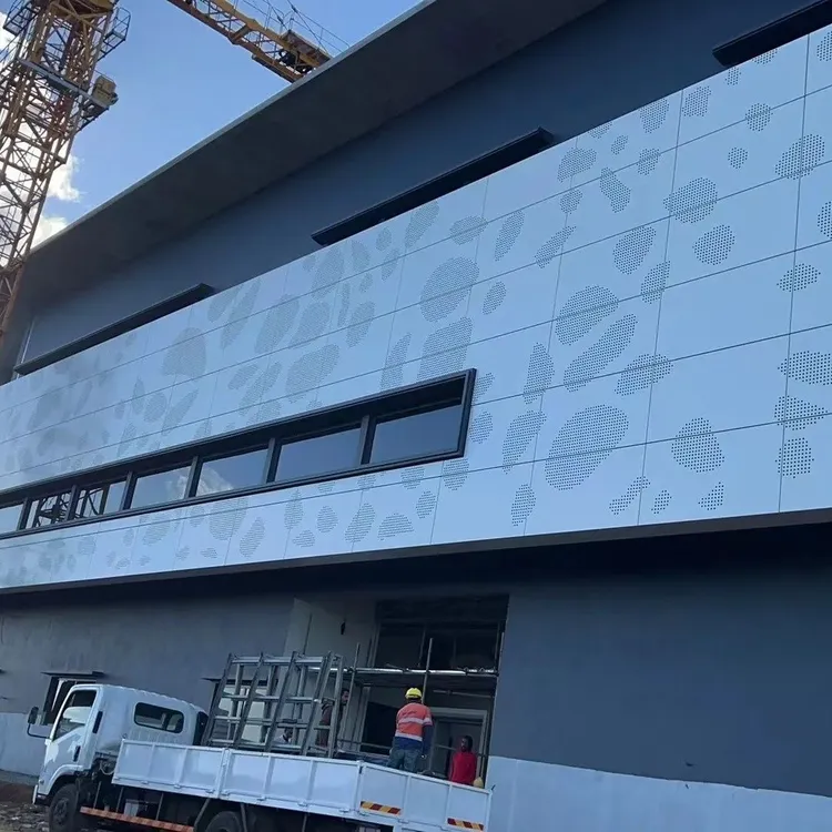 定制冲孔铝单板雕花镂空铝板广告门头招牌穿孔板吊顶铝幕墙装饰板