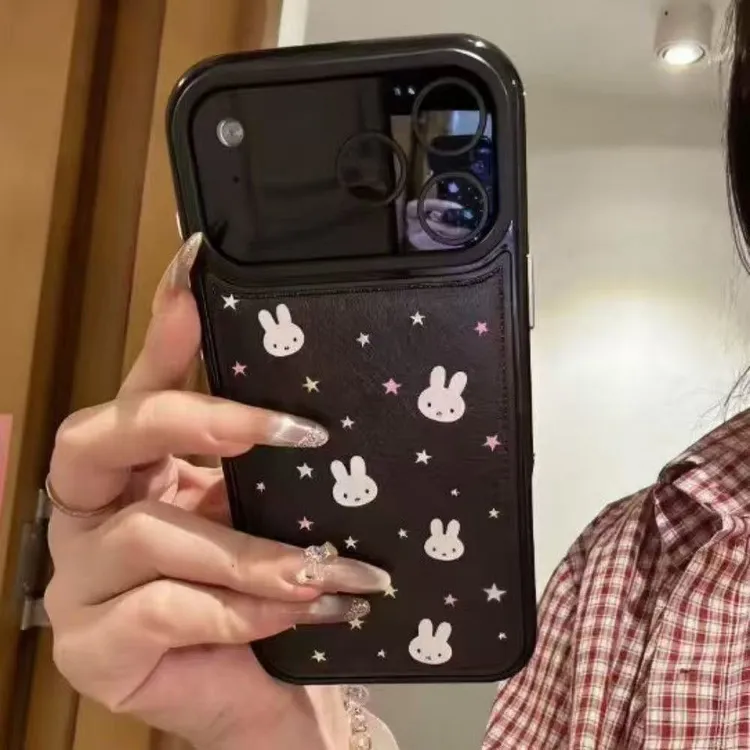 米菲兔皮纹壳适用苹果17手机壳13/14ProMax卡通iPhone16/INS风17P