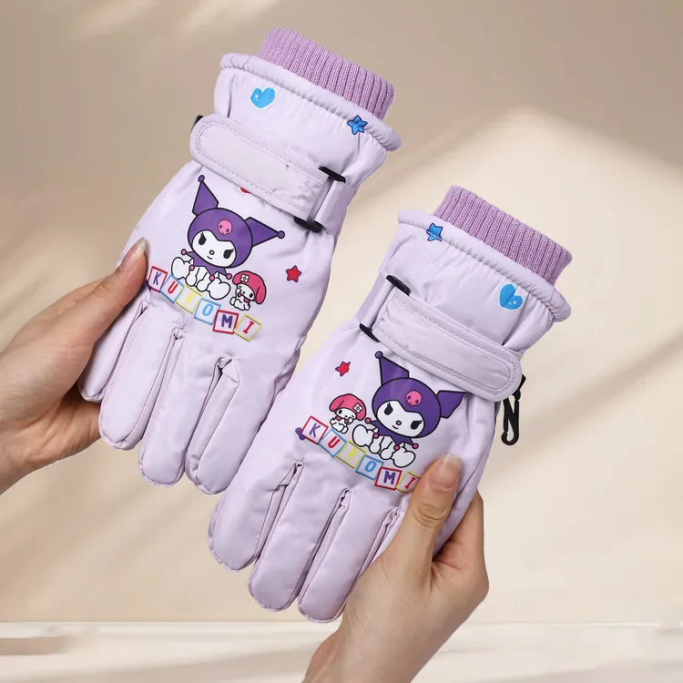 小孩冬男女中大童学儿童滑雪保暖手套生8-14岁加厚防风防滑手套XF