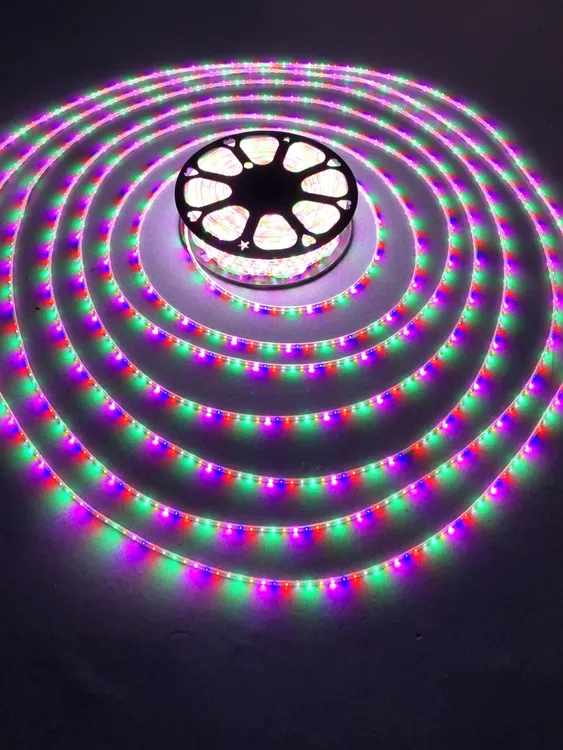 带导线跑马流水灯带户外防水灯带防爆防冻LED灯带一米72灯高亮