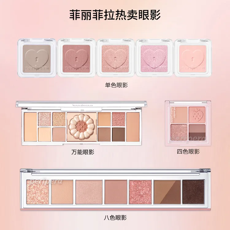 PERIPERA菲丽菲拉八色尺子眼影盘哑光修容持久便携多色大地色防水