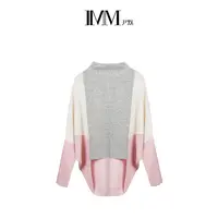 IMM尹默【星线好物】美利奴羊毛撞色工艺气质休闲毛针织衫上衣女