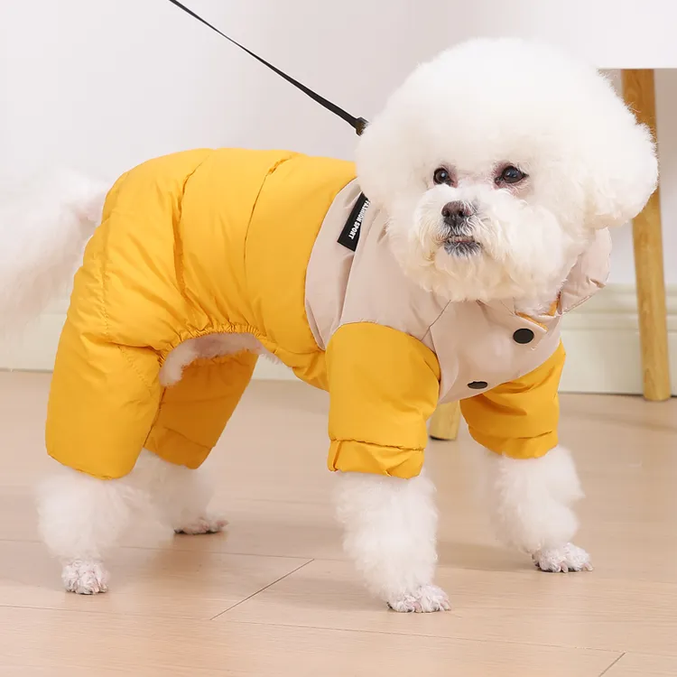 秋冬季狗狗四脚棉服立领防风防雪保暖舒适宠物服装狗狗衣服