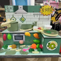 （用）绿色仿真厨房过家家做饭玩具（电商盒发货款式随机）