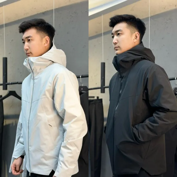 高端商务v系列羽绒服通勤连帽百搭户外男女通用户外外套