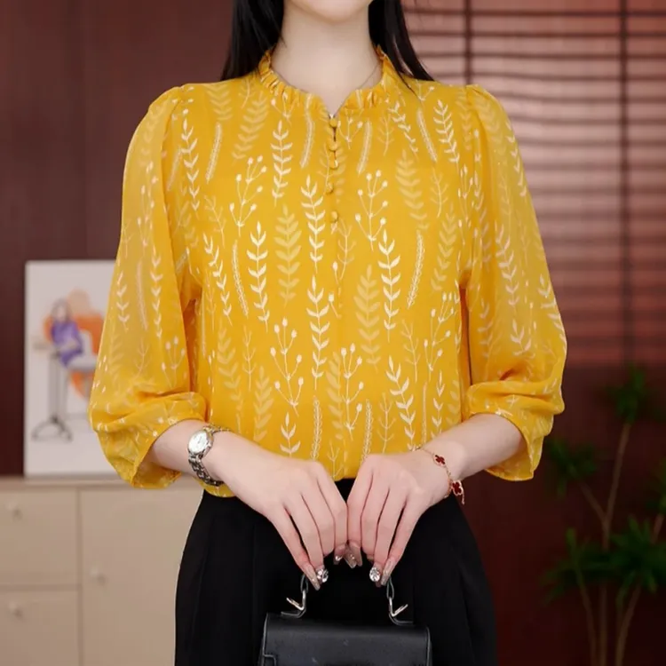  2025年初秋款衬衫女修身显瘦上衣洋气减龄气质减龄洋气高贵上衣