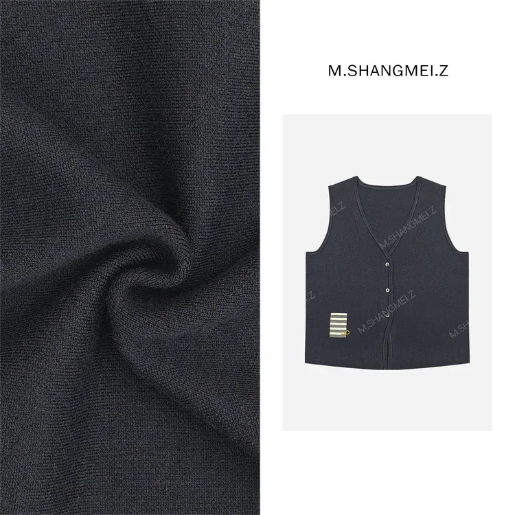 M.SHANGMEI.Z/沐熙【视觉盛宴】美大哥贴布舒适针织马夹X09M2117