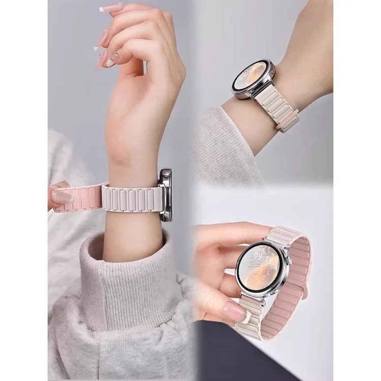 张婧仪同款适用华为GT5智能手表gt4表带硅胶磁吸夏天watch5表带