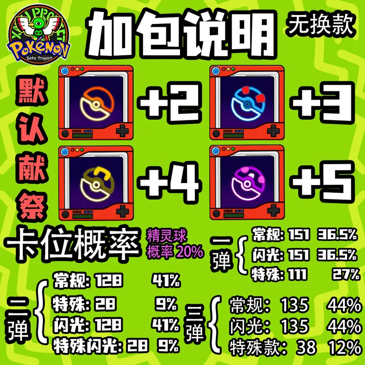 天然鸟计划-1/2/3世代宝可梦光栅卡